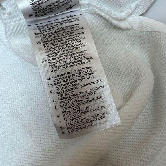 adidas Originals Sweatshirt Women’s XS White Crop Trefoil CREW Crewneck Logo NEW - Picture 3 of 4